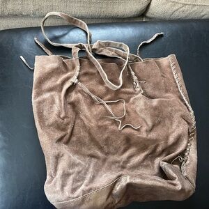 Anthropologie gold lame boho bag